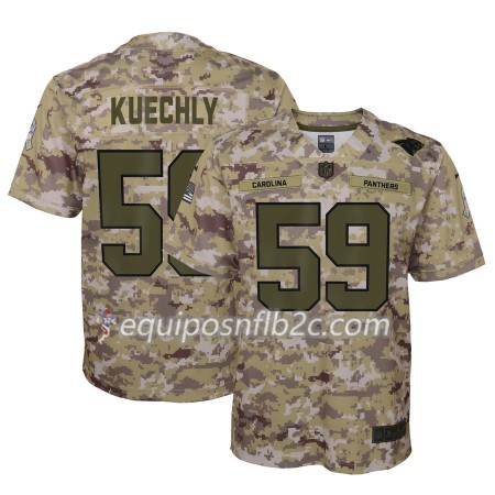 Camiseta Hombre NFL Carolina Panthers Luke Kuechly 59 Nike Salute to Service